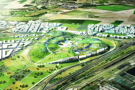 Рядом с Парижем построят квартал Europa City с гигантской крышей покрытой газоном
